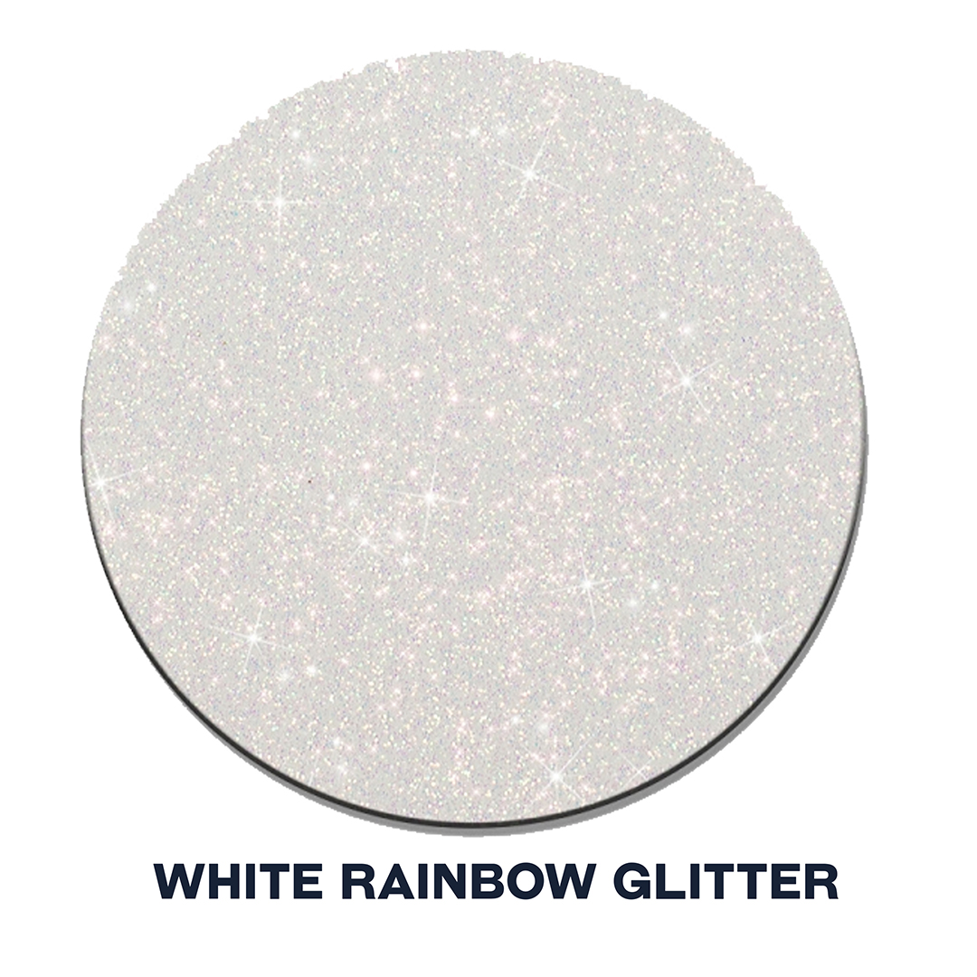 Rainbow White Glitter Heat Transfer Vinyl