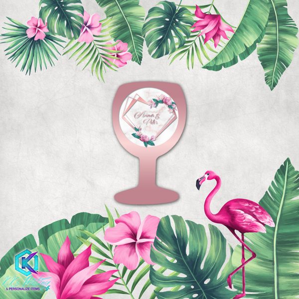 Wine Glass Shape Aluminum Magnet